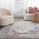Lifestyle Floors Grey &amp; Cream Expressions Contemporary Rug