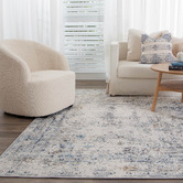 Lifestyle Floors Grey &amp; Navy Expressions Contemporary Rug