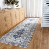 Lifestyle Floors Grey &amp; Navy Blue Vintage-Style Expressions Oriental Rug