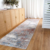 Lifestyle Floors Cream &amp; Red Expressions Modern Rug