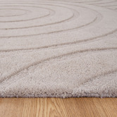 Lifestyle Floors Beige Ellipse Charvi Hand-Tufted Wool Rug