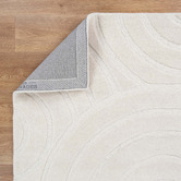 Lifestyle Floors Cream Ellipse Charvi Hand-Tufted Wool Rug