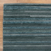 Lifestyle Floors Teal Linear Charvi Hand-Tufted Wool Rug