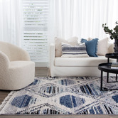Lifestyle Floors Blue Myk Diamond Rug