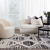 Lifestyle Floors Black Myk Diamond Rug