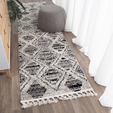 Lifestyle Floors Black Myk Diamond Rug