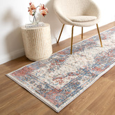 Lifestyle Floors Red &amp; Cream Nina Power-Loomed Runner