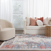 Lifestyle Floors Red &amp; Cream Nina Power-Loomed Rug