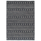 Lifestyle Floors Dark Grey Nordic-Style Flat Weave Wool-Blend Rug