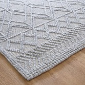 Lifestyle Floors Grey Diamond Flat Weave Wool-Blend Rug