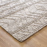 Lifestyle Floors Ash Aztec-Style Flat Weave Wool-Blend Rug