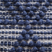 Lifestyle Floors Blue Geometric Flat Weave Wool-Blend Rug