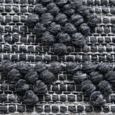 Lifestyle Floors Dark Grey Nordic-Style Flat Weave Wool-Blend Runner