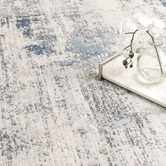 Lifestyle Floors Blue Abstract Pierre Cardin Contemporary Rug