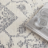 Lifestyle Floors Cream Blue Isabella Machine Washable Rug