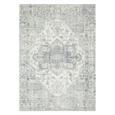 Lifestyle Floors Cream Blue Isabella Machine Washable Rug