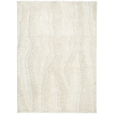 Lifestyle Floors Ivory Wave Hand-Woven Plush Rug