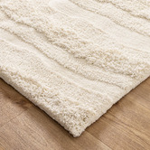 Lifestyle Floors Ivory Wave Hand-Woven Plush Rug