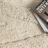 Lifestyle Floors Ivory Wave Hand-Woven Plush Rug