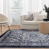 Lifestyle Floors Navy Arya Machine-Woven Rug