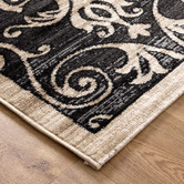 Lifestyle Floors Black Arya Classic Rug