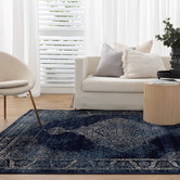 Lifestyle Floors Navy Arya Classic Rug