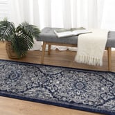 Lifestyle Floors Navy Arya Machine-Woven Rug