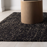 Lifestyle Floors Black Timothee Hand-Loomed Wool-Blend Rug