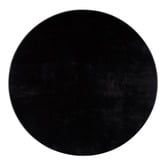 Lifestyle Floors Black Lewin Machine Washable Round Shag Rug