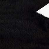 Lifestyle Floors Black Lewin Machine Washable Round Shag Rug