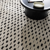 Lifestyle Floors Black &amp; Cream Bass Squares Rug