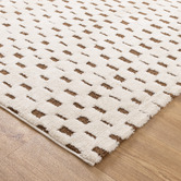 Lifestyle Floors Brown &amp; Cream Bass Squares Rug