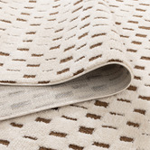 Lifestyle Floors Brown &amp; Cream Bass Squares Rug