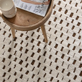Lifestyle Floors Brown &amp; Cream Bass Squares Rug