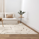 Lifestyle Floors Cream &amp; Brown Kezia Modern Lines Rug