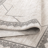 Lifestyle Floors Cream &amp; Grey Lori Medallion Rug