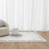 Lifestyle Floors Cream &amp; Grey Lori Medallion Rug