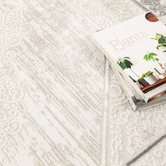 Lifestyle Floors Cream &amp; Grey Lori Medallion Rug