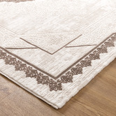 Lifestyle Floors Cream &amp; Brown Lori Medallion Rug