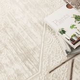 Lifestyle Floors Cream &amp; Brown Lori Medallion Rug