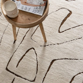 Lifestyle Floors Cream &amp; Brown Kezia Modern Lines Rug