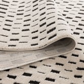 Lifestyle Floors Black &amp; Cream Bass Squares Runner