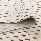 Lifestyle Floors Brown &amp; Cream Bass Squares Rug