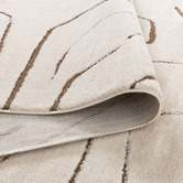 Lifestyle Floors Cream &amp; Brown Kezia Modern Lines Rug