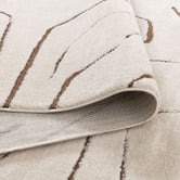 Lifestyle Floors Cream &amp; Brown Kezia Modern Lines Runner