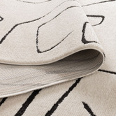 Lifestyle Floors Cream &amp; Black Kezia Modern Lines Rug