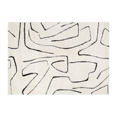 Lifestyle Floors Cream &amp; Black Kezia Modern Lines Rug