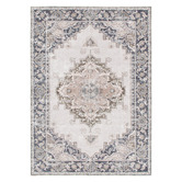 Lifestyle Floors Saira Traditional Medallion Machine Washable Rug