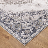 Lifestyle Floors Saira Traditional Medallion Machine Washable Rug