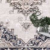 Lifestyle Floors Saira Traditional Medallion Machine Washable Rug
